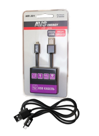 A78606S Кабель AVS micro USB(1м) MR-301 (блистер)