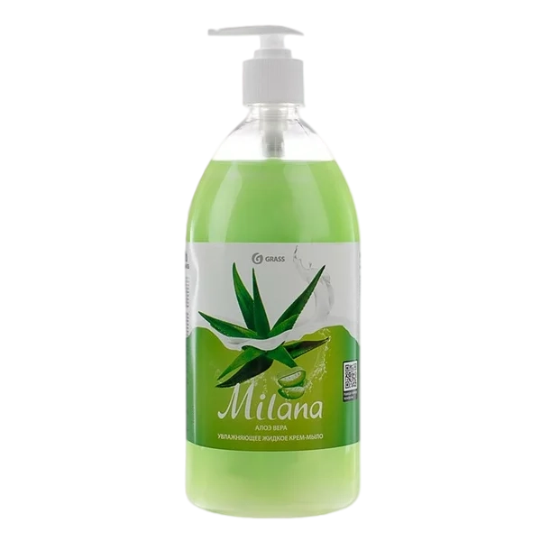 GRASS Жидкое крем-мыло MILANA Алоэ вера 1л с дозатором (126601)