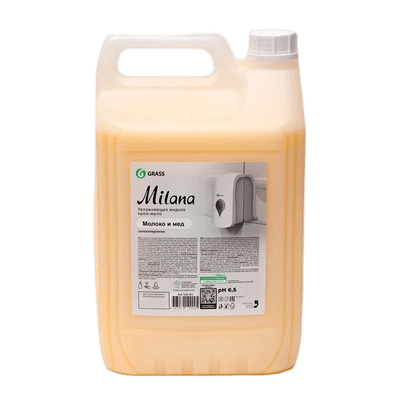 GRASS Жидкое крем-мыло MILANA Молоко и мед 5кг (126105)