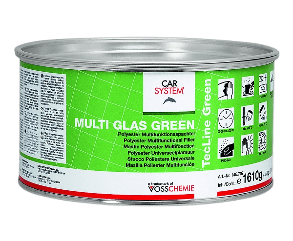 146707 CS Шпатлевка 2К ПЭ MULTI GLAS GREEN зеленая 1,65кг