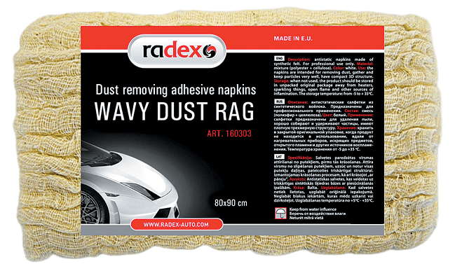 160303 Пылеудал. салфетка липк.на марл.основе RADEX  STD Wavy Dust Rag