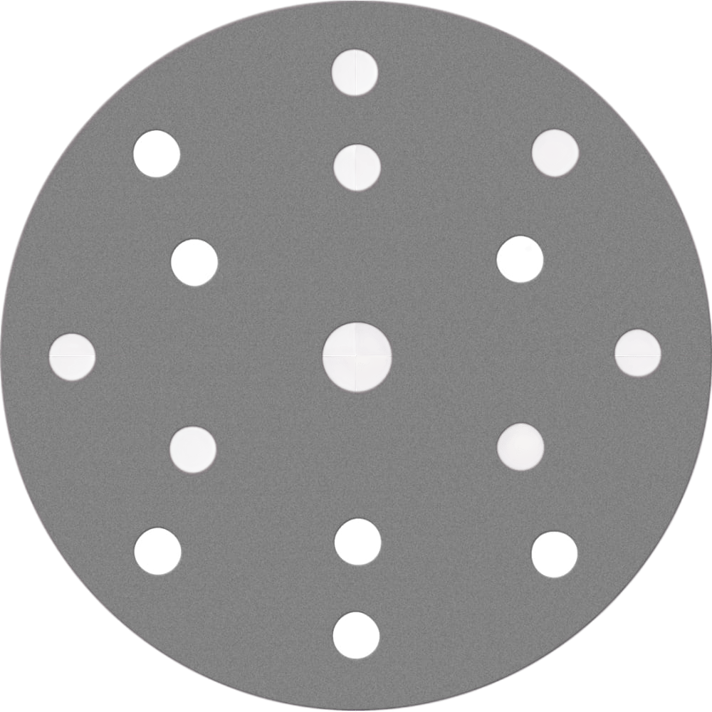 235.150.220.15 Диск шлифовальный на пленочной основе Sandwox 235 Grey Zirconia 150 мм 15 отверстий Р220