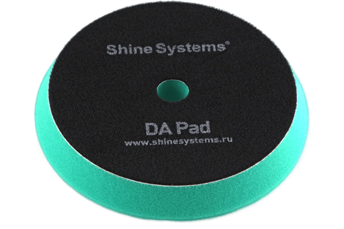 SS556 Shine Systems DA Foam Pad Green - полировальный круг экстра твердый зеленый, 155 мм