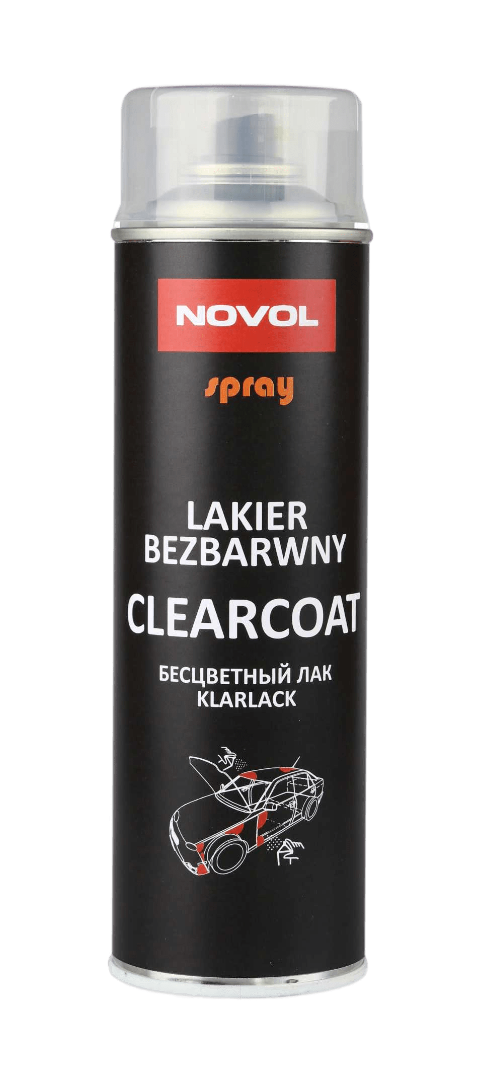 34002 Бесцветный лак CLEARCOAT Новол аэр. 500мл