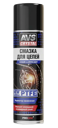 A07078S Смазка для цепей (PTFE)  AVS AVK-180 (аэрозоль)335 мл.