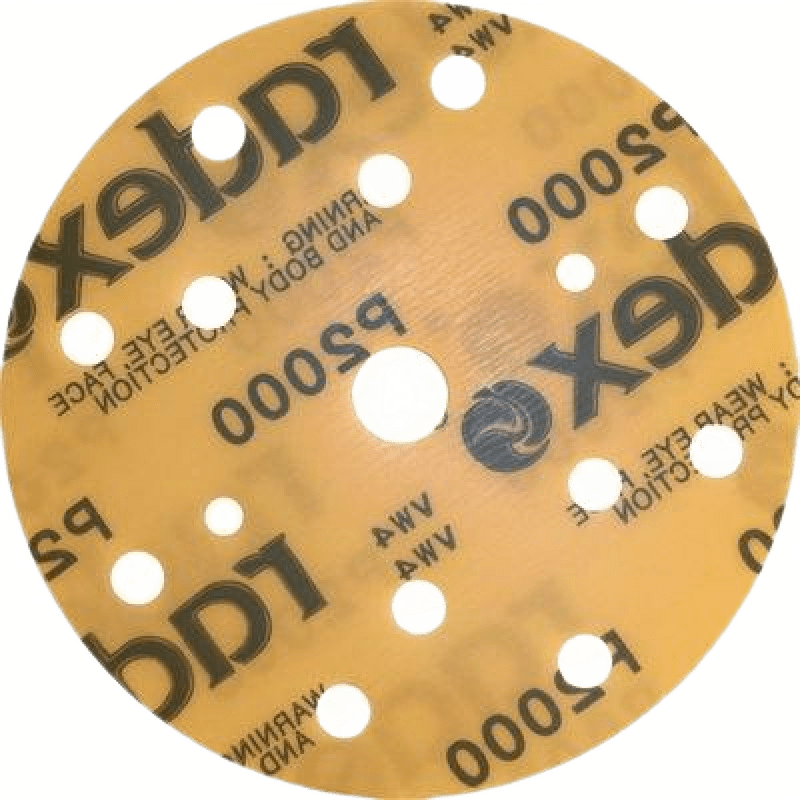 553617 Круг абразивный на пленке микротонкий RADEX Gold D=150 (15 отверстий) №1000