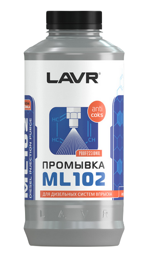 Ln2002 LAVR ML-102 Промывка систем впрыска дизельных двигателей с раскоксовывающим действием 1000мл