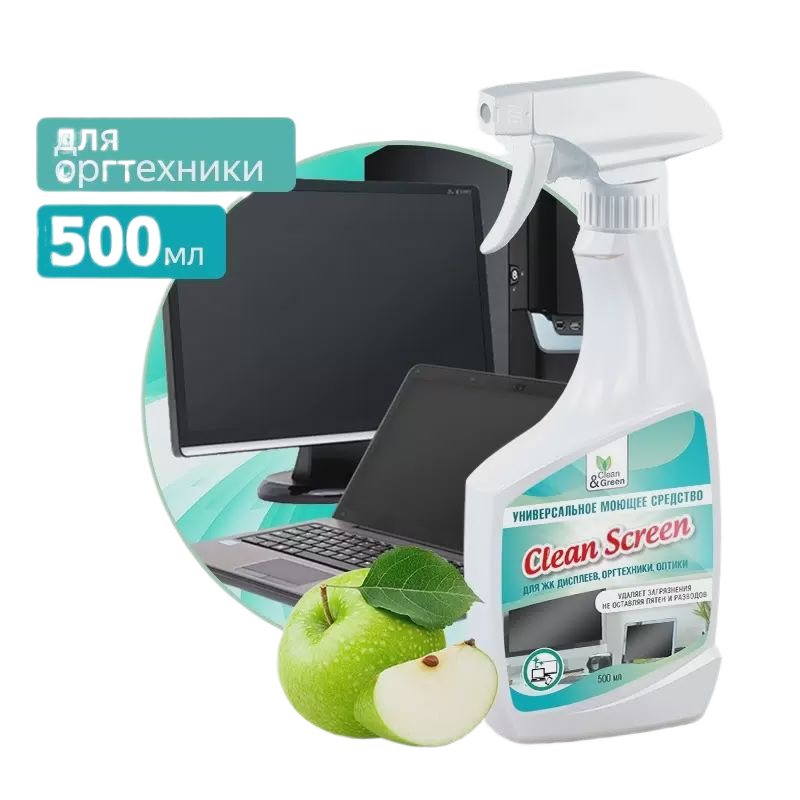 CG8118 Clean&Green Средство оргтехники и ЖК экранов (триггер) 500мл