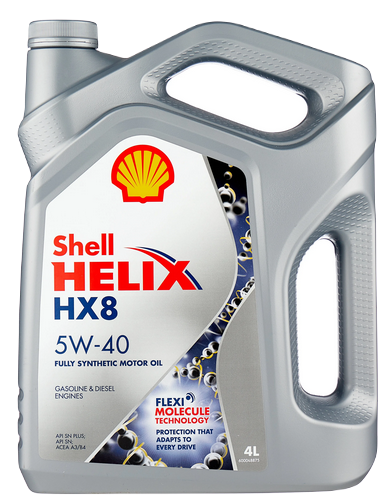 SHELL масло моторное Helix HX8 Synthetic SAE 5W40 SN/CF/A3/B4, MB229.3 синтетическое 4л