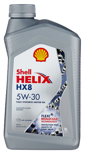 SHELL масло моторное Helix HX8 Synthetic SN/CF A3/B4/B3 5W30 синтетическое 1л MB229.3; VW 502.00/505.00;RN0700,710