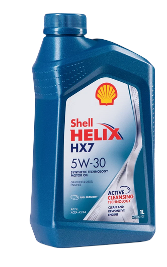 SHELL масло моторное Helix HX7 SN/CF A3/B4 SAE 5w30 MB 229.3 VW502.00/505 полусинтетическое 1л