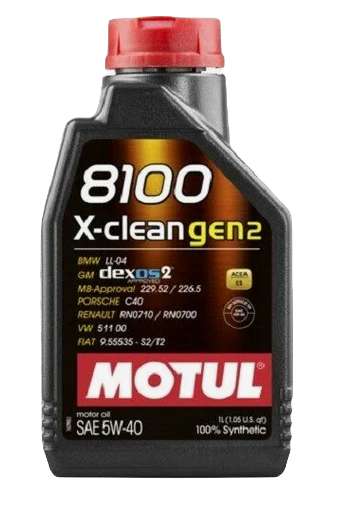 MOTUL 109761 масло моторное 8100 X-CLEAN GEN2 5w40 SN/CF C3 синтетическое 1л