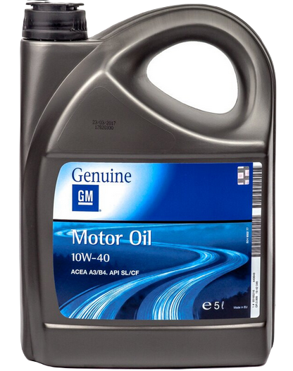 GM масло моторное Motor Oil SAE 10W40 5л 1942046