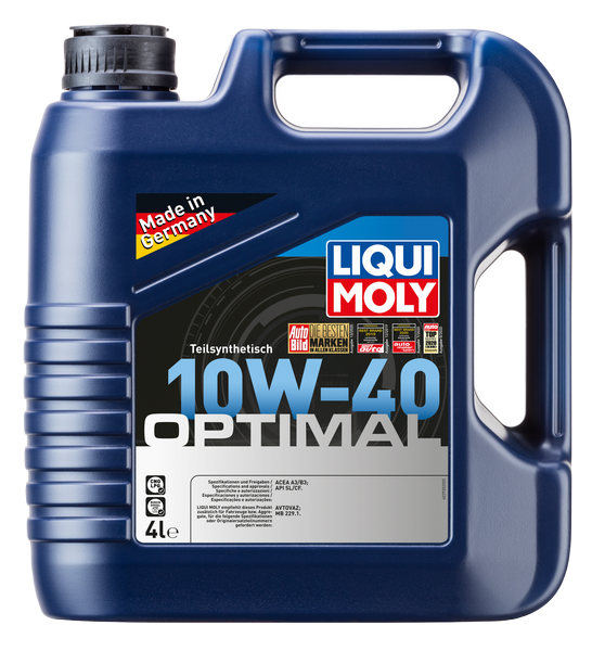 Liqui Moly 3930 масло моторное Optimal SAE 10W40 SL/CF A3/B4 полусинтетическое 4л