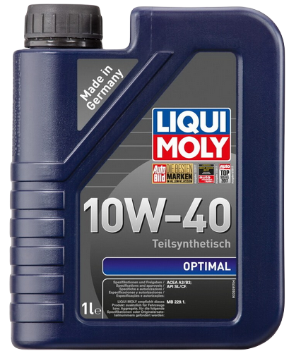 Liqui Moly 3929 масло моторное Optimal SAE 10W40 SL/CF A3/B4 полусинтетическое 1л