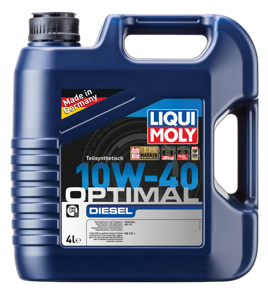 Liqui Moly 3934 масло моторное Optimal diesel 10w40 CF полусинтетическое 4л