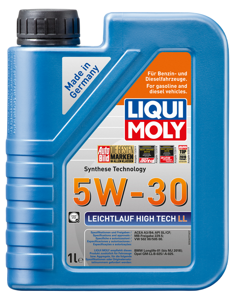 Liqui Moly 39005 масло моторное Leichtlauf High Tech LL 5w30 SL/CF A3/B4 HC-синтетическое 1л