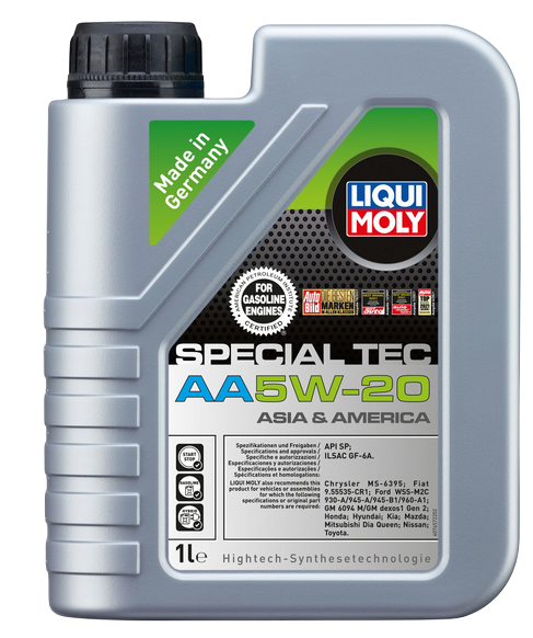 Liqui Moly 7620 масло моторное Special Tec AA (Asia&America) 5w20 SP HC-синтетическое 1л