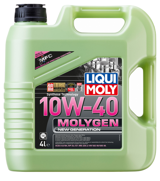 Liqui Moly 9060 масло моторное Molygen New Generation 10w40 SL/CF; A3/B4 CF-5 HC-синтетическое 4л