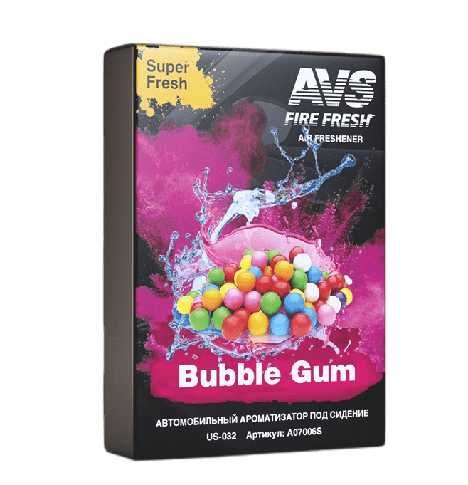 A07501S Ароматизатор AVS US-003 Super Fresh (Бабл гам/Bubble gum) (гелевый)