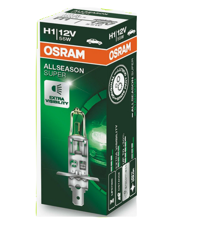 Автолампа 12V Н1 (55) Р14.5s+30% Allseanson OSRAM (O-64150 ALS)