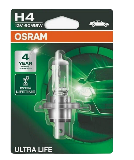 Автолампа 12V Н4 (60/55) Р43t-38 Ultra Life (блистер) OSRAM (О-64193ULTбл)