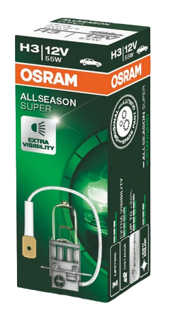 Автолампа 12V Н3 (55) РК22s+30% Alleason Super OSRAM (О-64151ALS)