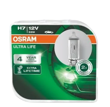 Автолампа 12V Н7 (55) РХ26d ULTRA LIFE (евробокс, 2шт) OSRAM (О-64210ULT2)