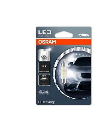 Автолампа 12V 1W (SV8.5-8) 41мм LEDRIVING COOL WHITE (блистер)  OSRAM (O-6441CWбл)