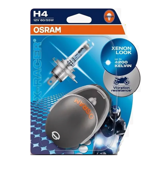 Автолампа 12V H4 (60/55) P43t  X-RACER 4200K (блистер) OSRAM (O-64193XRбл)