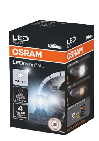 Автолампа 12V PS19W (PG20-1) RED PREMIUM COOL WHITE 6000K OSRAM (O-5301CW)