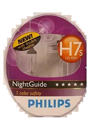 Автолампы 12V Н7r (55) РХ26d Night Guide 2шт PHILIPS (12972 RNG2)