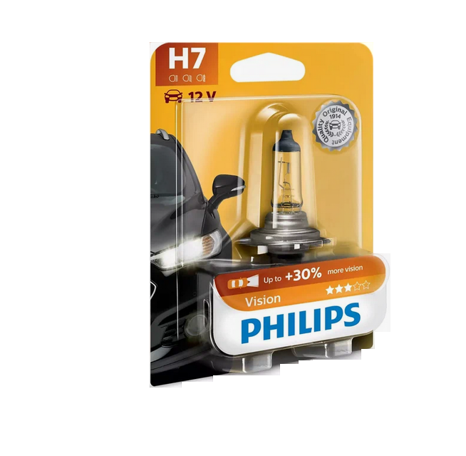 Автолампа 12V Н7 (55) РХ26d+30% Premium блистер PHILIPS (P-12972PRбл)