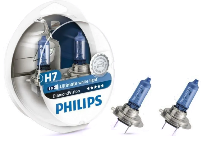 Автолампа 12V Н7 (55) РХ26d DIAMOND VISION 5000K (2шт) PHILIPS (P-12972DV2)