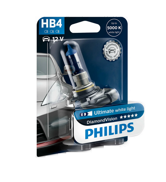 Автолампа 12V HB4/9006 (55) P22d DIAMOND VISION 5000K (блистер) PHILIPS (Р-9006DVбл)