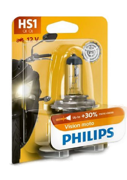 Автолампа 12V HS1(35/35) PX43t+30% VISION MOTO (блистер) PHILIPS (P-12636BWбл)