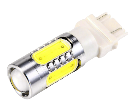 Автолампа 12V T20W P27/7W (W3*16q) 5SMD св/д MEGA WHITE 6000K MEGAPOWER (M-57374W)