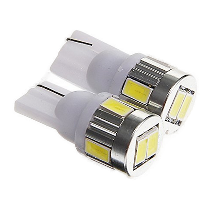 Автолампа 12V W5W T10 - SMD5630 6Led 2,4Вт +стабилизатор Св/д DLED