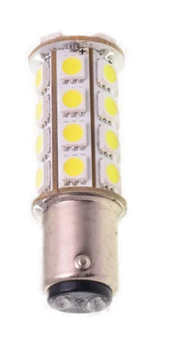 Автолампа 12V P21/5W BAY15D - SMD5050 27Led 6.48Вт Св/д Белый DLED