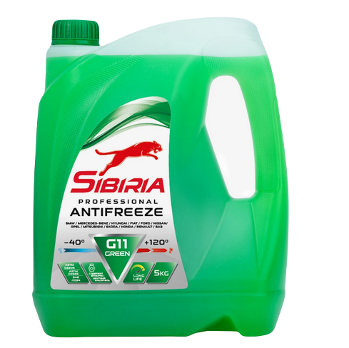 Антифриз SIBIRIA G11 зеленый (-40) 5кг