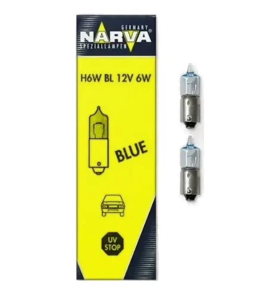 Автолампа 12V H6W (BAX9s) RANGE POWER BLUE HALOGEN NARVA  (N-68163RPB)