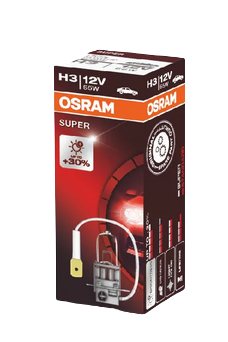 Автолампа 12V Н3 (55) РК22s+30% Super OSRAM (O-64151 SUP)