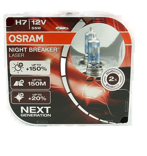 Автолампа 12V Н8 (35) PGJ19-1+150% NIGHT BREAKER LASER3900K(евробокс 2 шт.) OSRAM (О-64212NL2((EURO