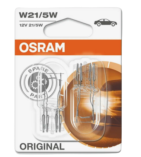 Автолампа 12V W21.5W (W3х16d) большая (блистер, 2шт) OSRAM (О-7515-2бл)
