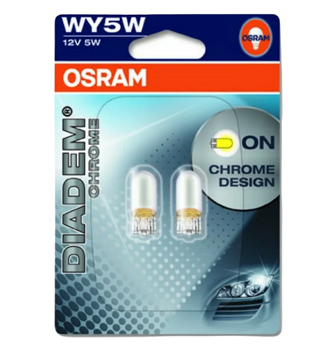 Автолампа 12V WY5W (W2.1*9.5d) DIADEM CHROME (блистер, 2шт) OSRAM (О-2827DC-2бл)
