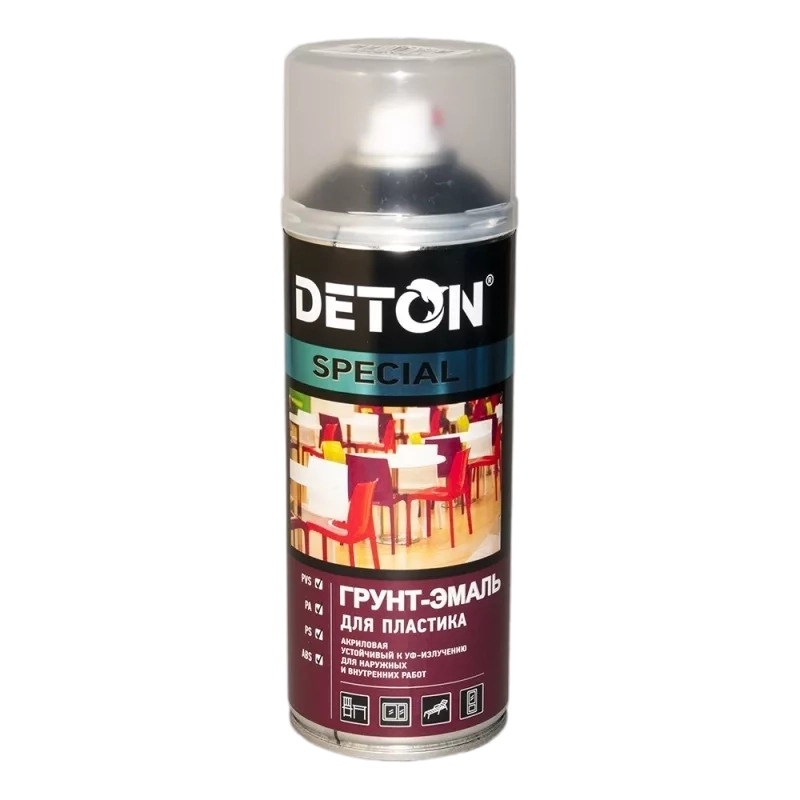 DTN-A07301 Грунт-эмаль DETON Special для пластика Черный аэр. 520мл
