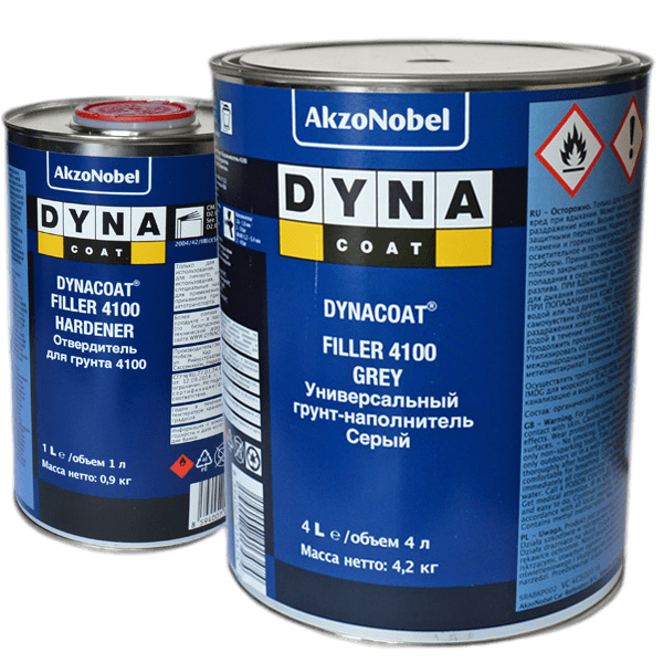 Dynacoat Грунт Filler  4100 серый 4+1 с отвердителем (комплект) 0,8л+0,2л