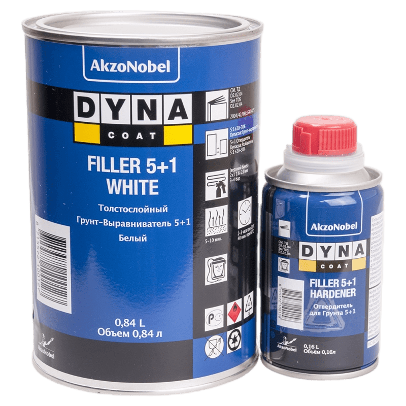 Dynacoat Грунт Filler белый 5+1 с отвердителем (комплект) 0,84л+0,16л