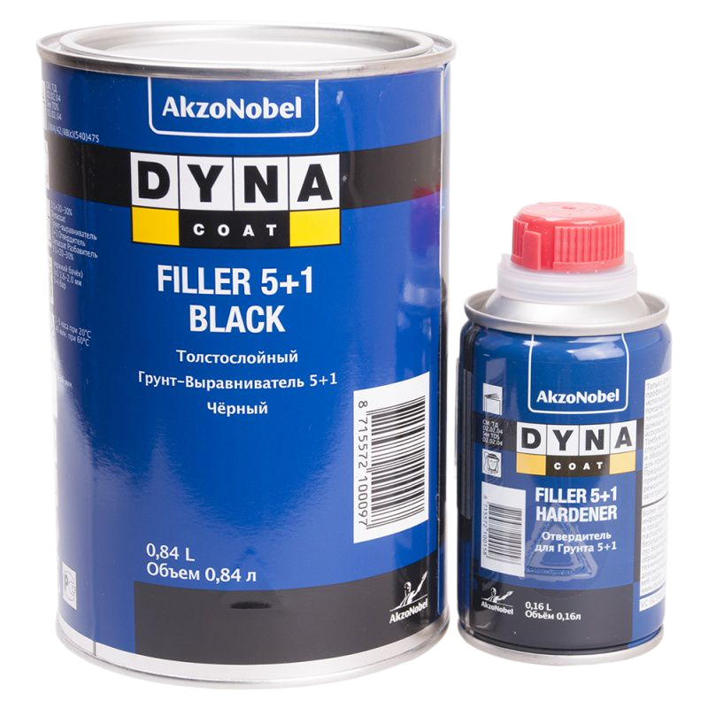 Dynacoat Грунт Filler черный 5+1 с отвердителем (комплект) 0,84л+0,16л