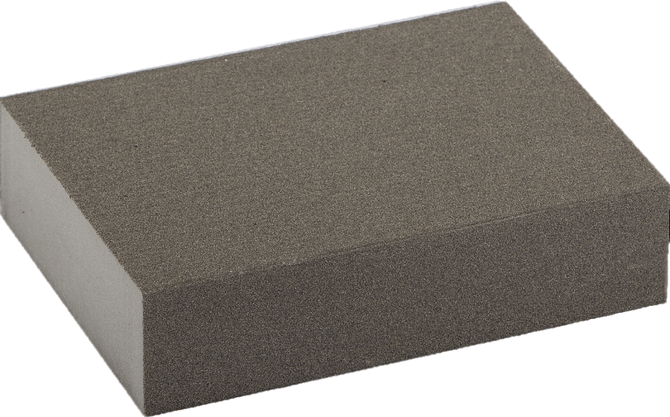 Губка шлифовальная ЗУБР четырехсторонняя, SiC, средняя жесткость, Р180, 100х68х26мм (35612-180)